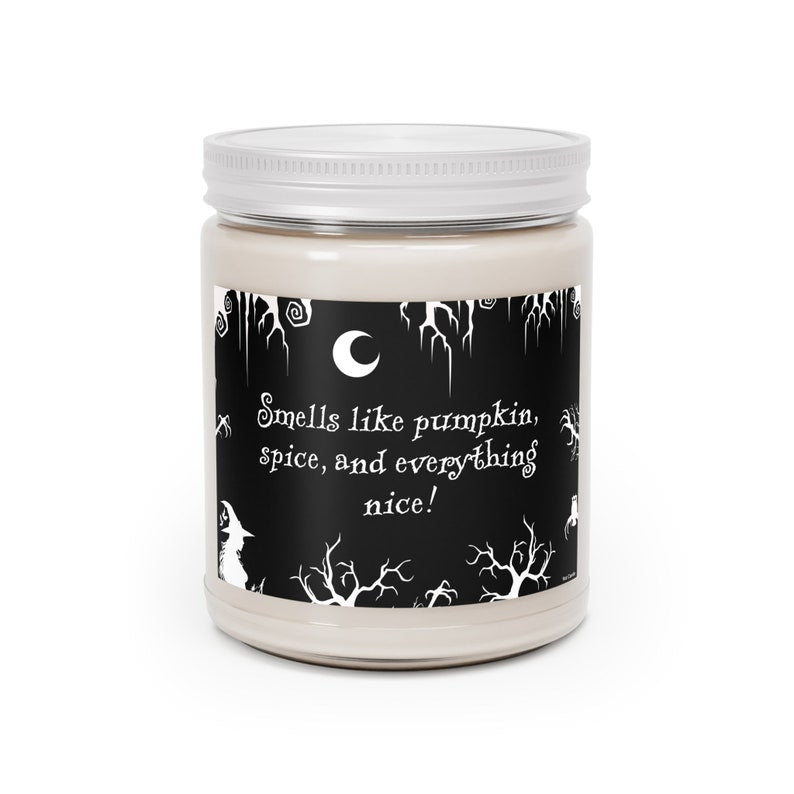 Halloween Spiced Pumpkin Ginger Scented Candle, Cozy Fall Soy Wax Candle, Spooky Party Home Decor, Autumn Candle Gift, Clean Burning Candle