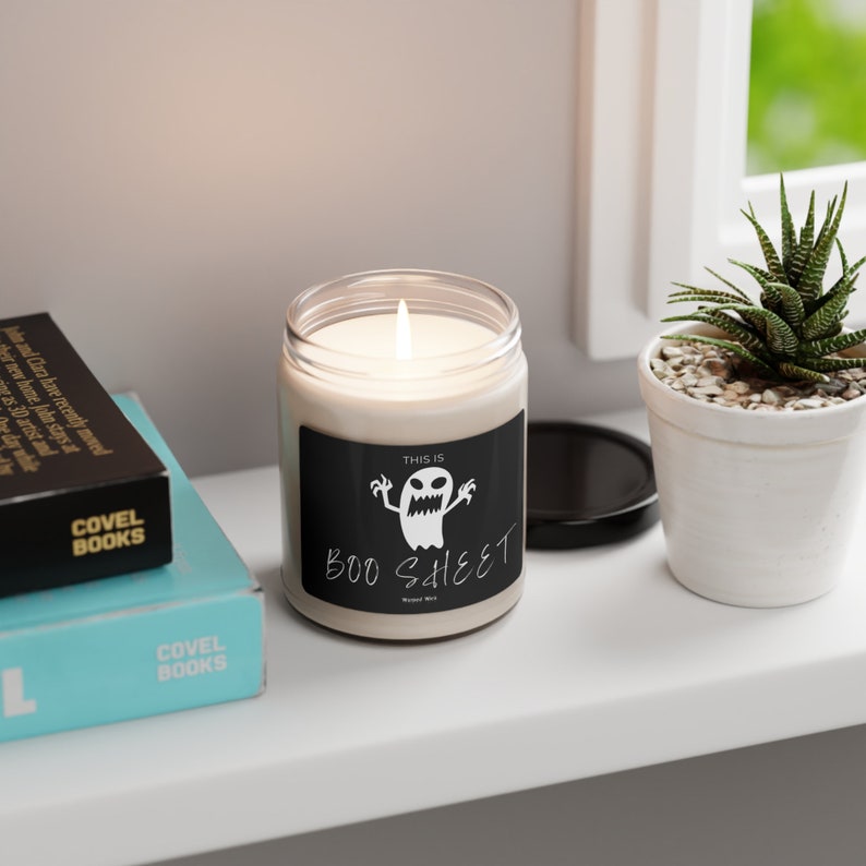 Boo Sheet Ghost Soy Candle, Funny Halloween Scented Candle, Cute Ghost Decor, Spooky Fall Home Decor, Halloween Gift, Cozy Autumn Candle