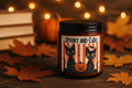 Halloween Home Decor Candle, Vintage Black Cat Fall Candle, Trick or Treat Halloween Candle, Spooky Season Home Decor, Black Cat Lover Gift