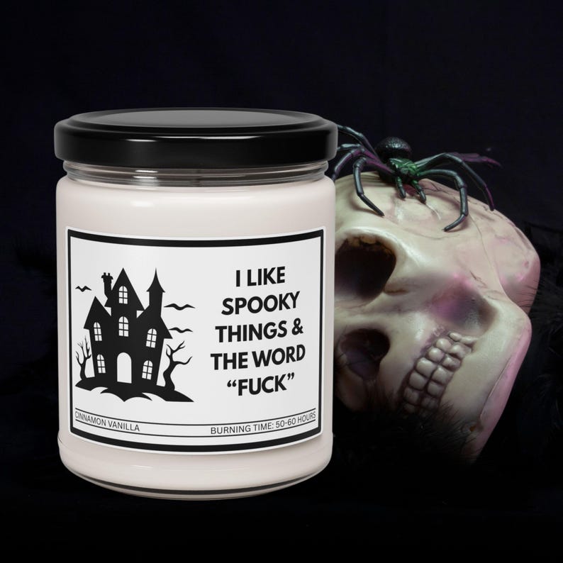 Funny Halloween Scented Candle, Spooky Fall Soy Candle, Cute Halloween Home Decor, Cozy Autumn Candle, Halloween Gift, Spooky Season Decor
