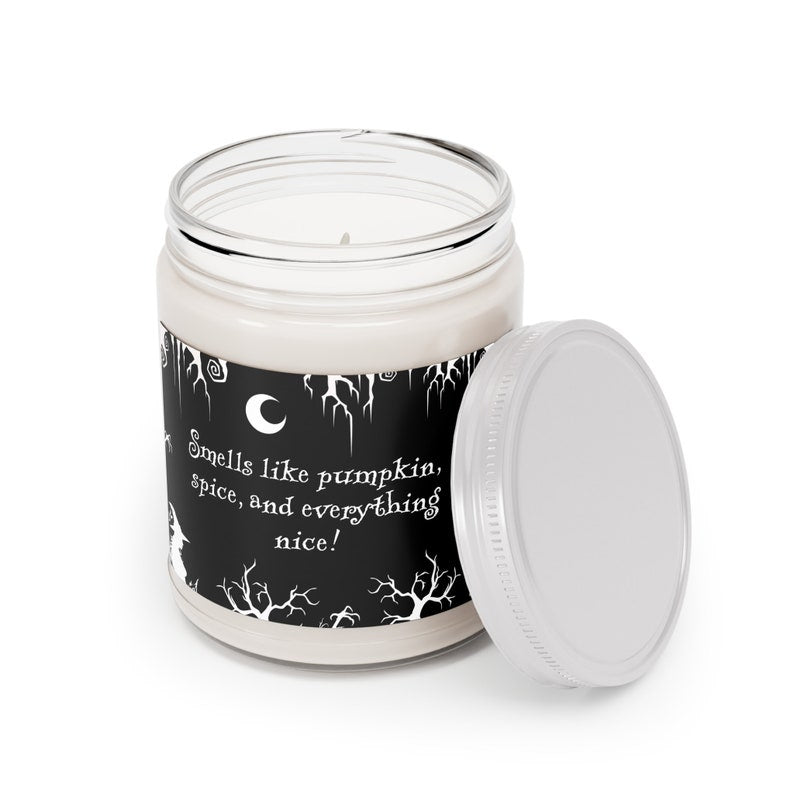 Halloween Spiced Pumpkin Ginger Scented Candle, Cozy Fall Soy Wax Candle, Spooky Party Home Decor, Autumn Candle Gift, Clean Burning Candle