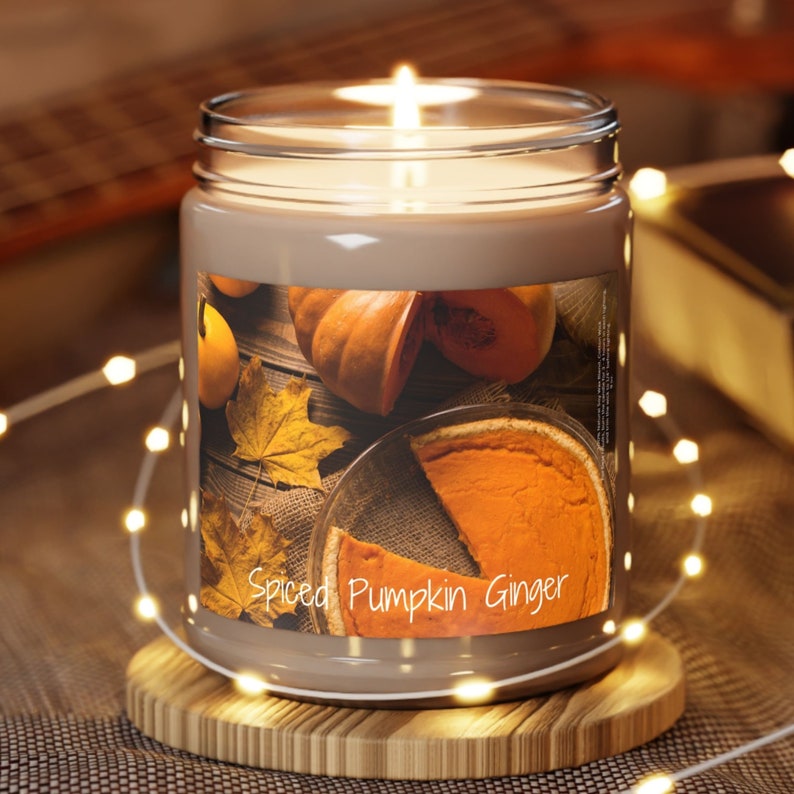 Spiced Pumpkin Ginger Soy Candle, Cozy Fall Kitchen Candle, Pumpkin Spice Autumn Home Decor, Halloween Scented Candle, Farmhouse Gift