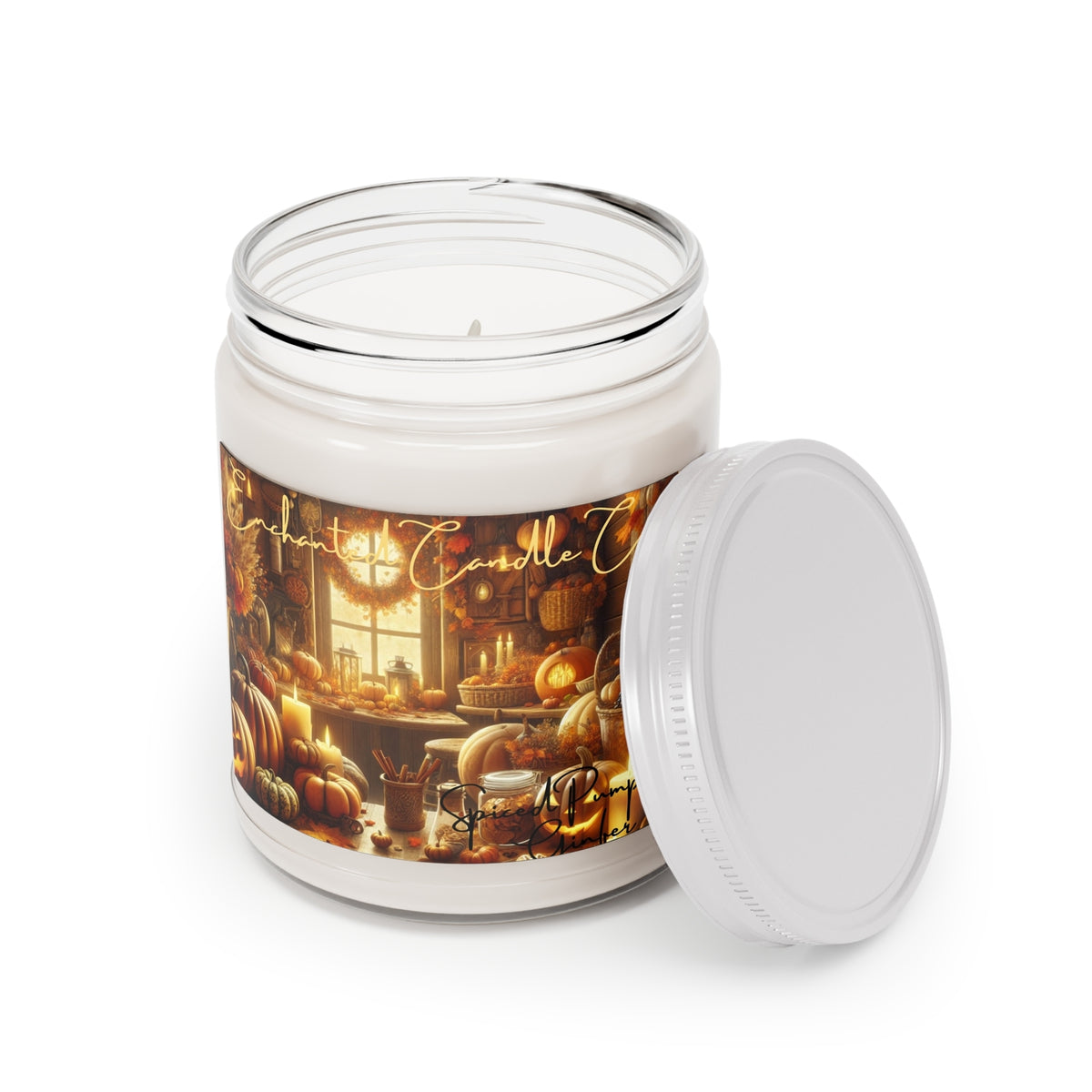 Spiced Pumpkin Ginger Soy Candle, Cozy Fall Scented Candle, Pumpkin Spice Autumn Home Decor, Warm Kitchen Candle, Halloween & Thanksgiving Gift