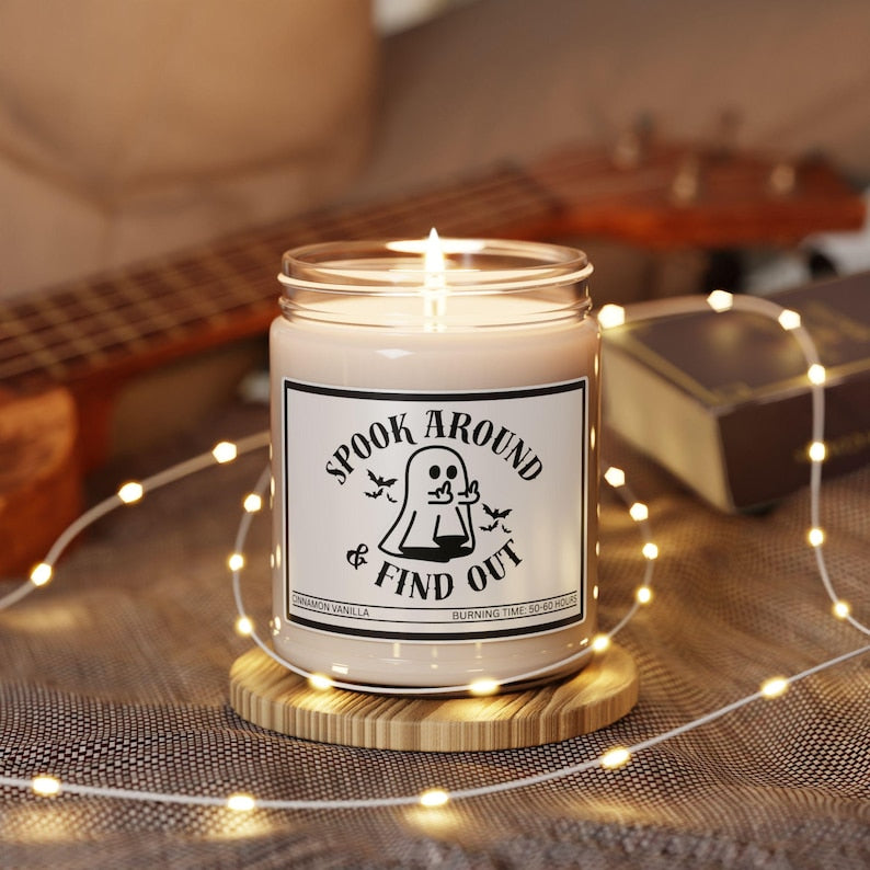 Funny Ghost Scented Candle, Sassy Halloween Candle, Cute Spooky Fall Home Decor, Ghost Halloween Gift, Cozy Autumn Candle, Halloween Party Decor