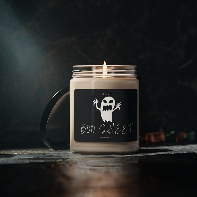 Boo Sheet Ghost Soy Candle, Funny Halloween Scented Candle, Cute Ghost Decor, Spooky Fall Home Decor, Halloween Gift, Cozy Autumn Candle