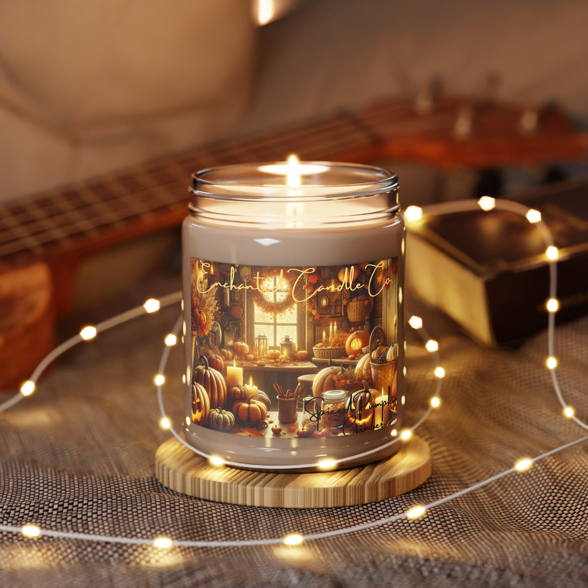 Spiced Pumpkin Ginger Soy Candle, Cozy Fall Scented Candle, Pumpkin Spice Autumn Home Decor, Warm Kitchen Candle, Halloween & Thanksgiving Gift