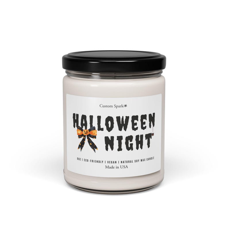 Cute Spooky Halloween Candle – Scented Soy Wax, Fall Home Decor, Cozy Autumn Gift