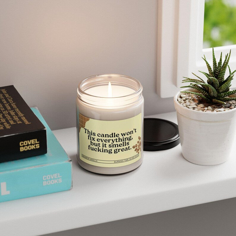 Funny Sarcastic Scented Candle, Adult Humor Gift, Witty Soy Candle for Friends, Funny Home Decor, Hilarious Gift Idea, Novelty Candle