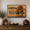 Pumpkin Pie Protection Agency Metal Sign, Funny Halloween Kitchen Decor, Pumpkin Pie Wall Sign, Thanksgiving Fall Home Decor, Retro Pie Lover Gift