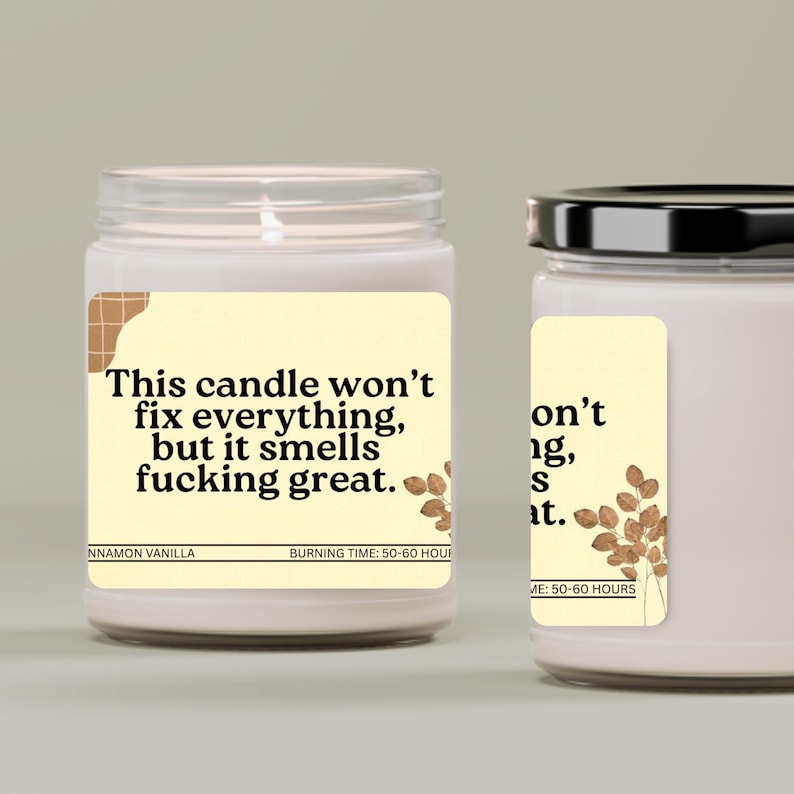 Funny Sarcastic Scented Candle, Witty Humor Candle for Friends, Hilarious Home Decor, Sassy Novelty Gift, Adult Humor Candle, Funny Gift Idea