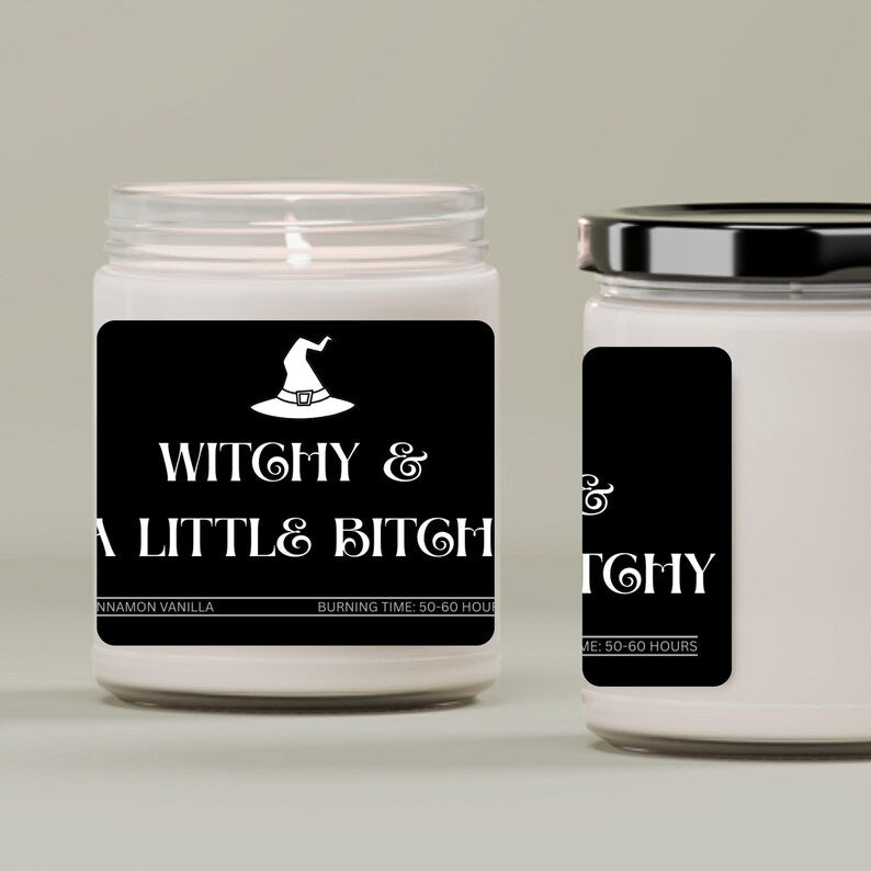 Witchy Scented Candle, Funny Sassy Halloween Candle, Spooky Fall Home Decor, Witch Halloween Gift, Cozy Autumn Candle, Witchy Room Decor