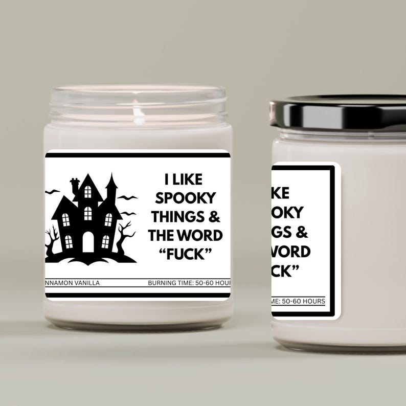 Funny Halloween Scented Candle, Spooky Fall Soy Candle, Cute Halloween Home Decor, Cozy Autumn Candle, Halloween Gift, Spooky Season Decor
