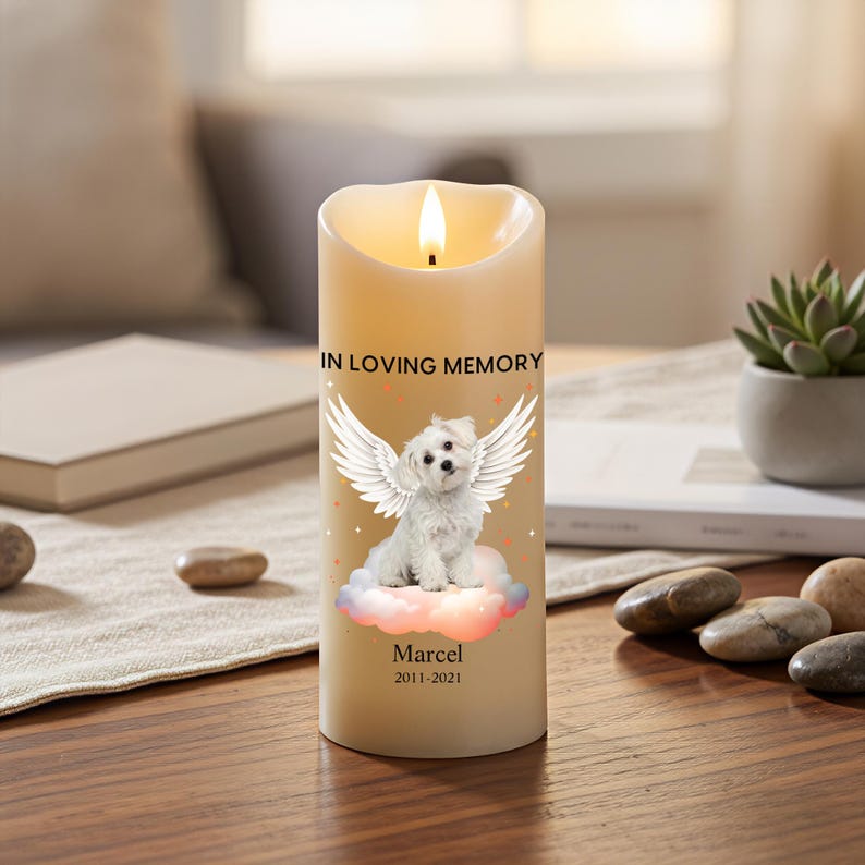Personalized Photo LED Candle, Custom Sympathy Candle, Bereavement Gift for Family, Personalized Photo Remembrance Gift, In Loving Memory Decor (Copy)
