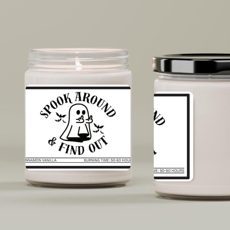 Funny Ghost Scented Candle, Sassy Halloween Candle, Cute Spooky Fall Home Decor, Ghost Halloween Gift, Cozy Autumn Candle, Halloween Party Decor