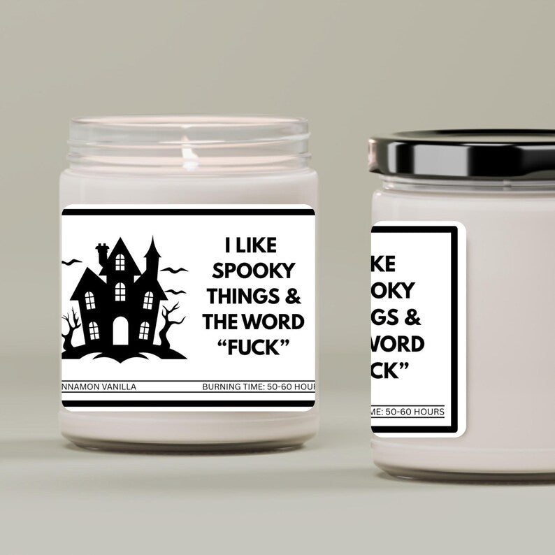 Funny Halloween Scented Candle | Spooky Fall Soy Wax Candle | Cute Halloween Home Decor | Funny Halloween Gift