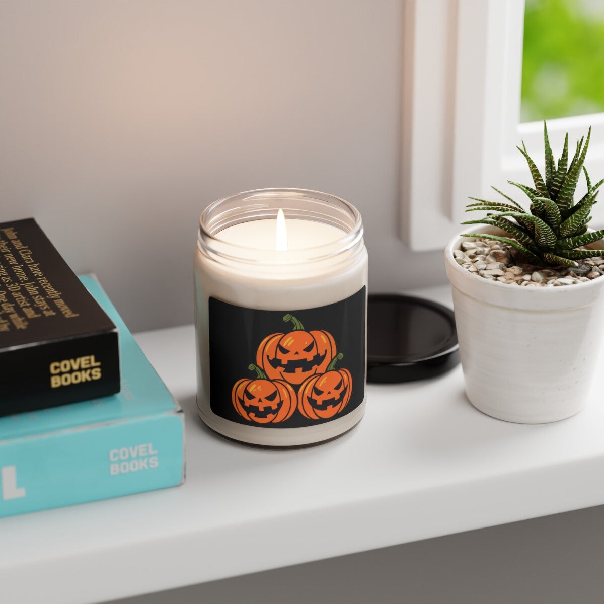 Halloween Soy Candle, Trick or Treat Scented Candle, Spooky Season Home Decor, Cozy Fall Candle, Halloween Gift, Pumpkin & Ghost Decor