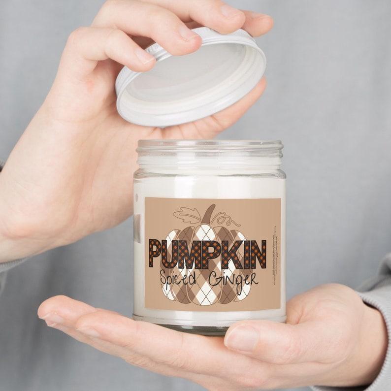 Pumpkin Spiced Ginger Soy Candle, Cozy Fall Scented Candle, Autumn Home Decor, Pumpkin Spice Candle, Halloween & Thanksgiving Gift