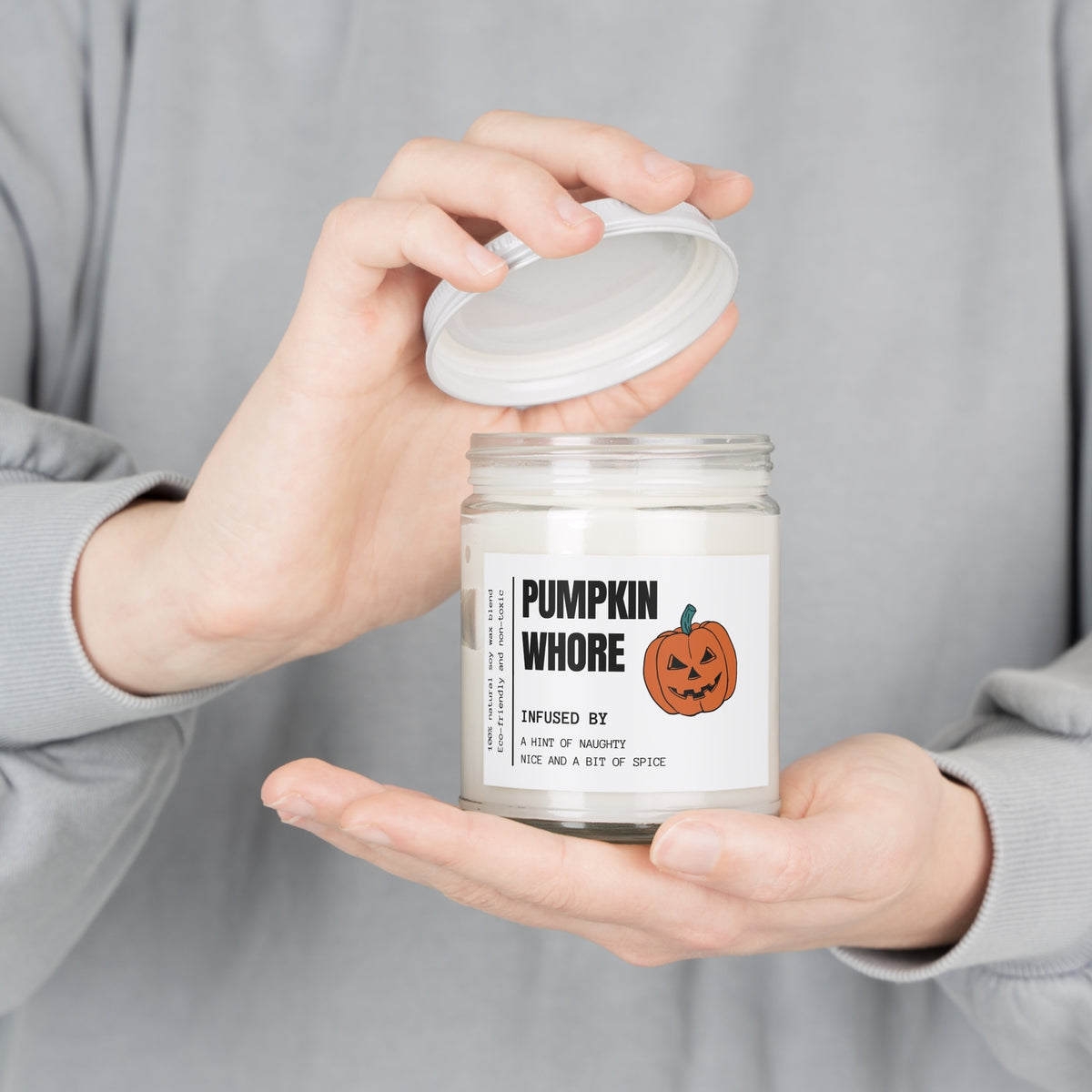 Pumpkin Fall Candle, Funny Halloween Soy Candle, Scented Autumn Home Decor, Cozy Pumpkin Candle, Spooky Season Gift, Fall Decor