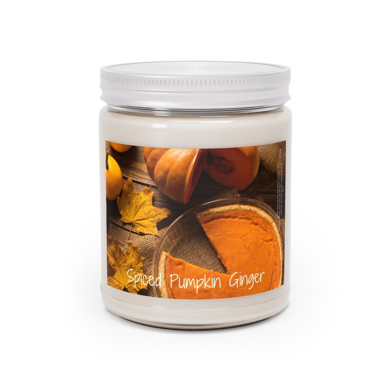 Spiced Pumpkin Ginger Soy Candle, Cozy Fall Kitchen Candle, Pumpkin Spice Autumn Home Decor, Halloween Scented Candle, Farmhouse Gift