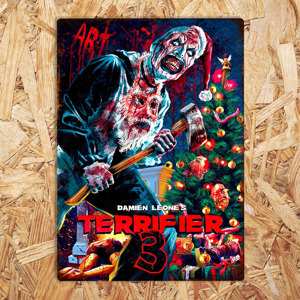 Creepy Clown Horror Metal Tin Sign, Scary Movie Inspired Wall Art, Vintage Halloween Wall Plaque, Spooky Room Decor, Horror Fan Gift