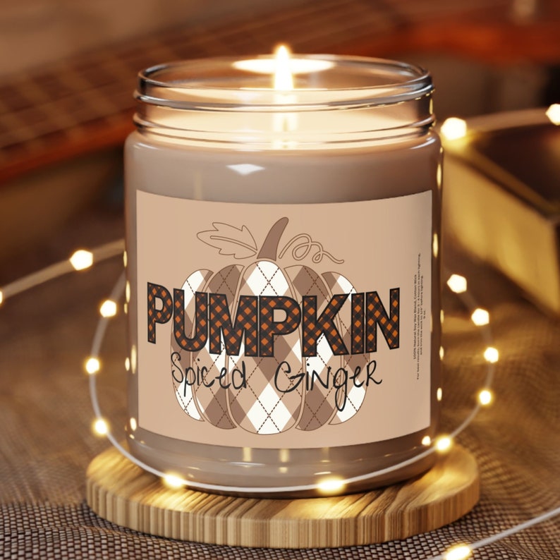 Pumpkin Spiced Ginger Soy Candle, Cozy Fall Scented Candle, Autumn Home Decor, Pumpkin Spice Candle, Halloween & Thanksgiving Gift
