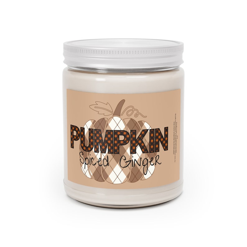 Pumpkin Spiced Ginger Soy Candle, Cozy Fall Scented Candle, Autumn Home Decor, Pumpkin Spice Candle, Halloween & Thanksgiving Gift