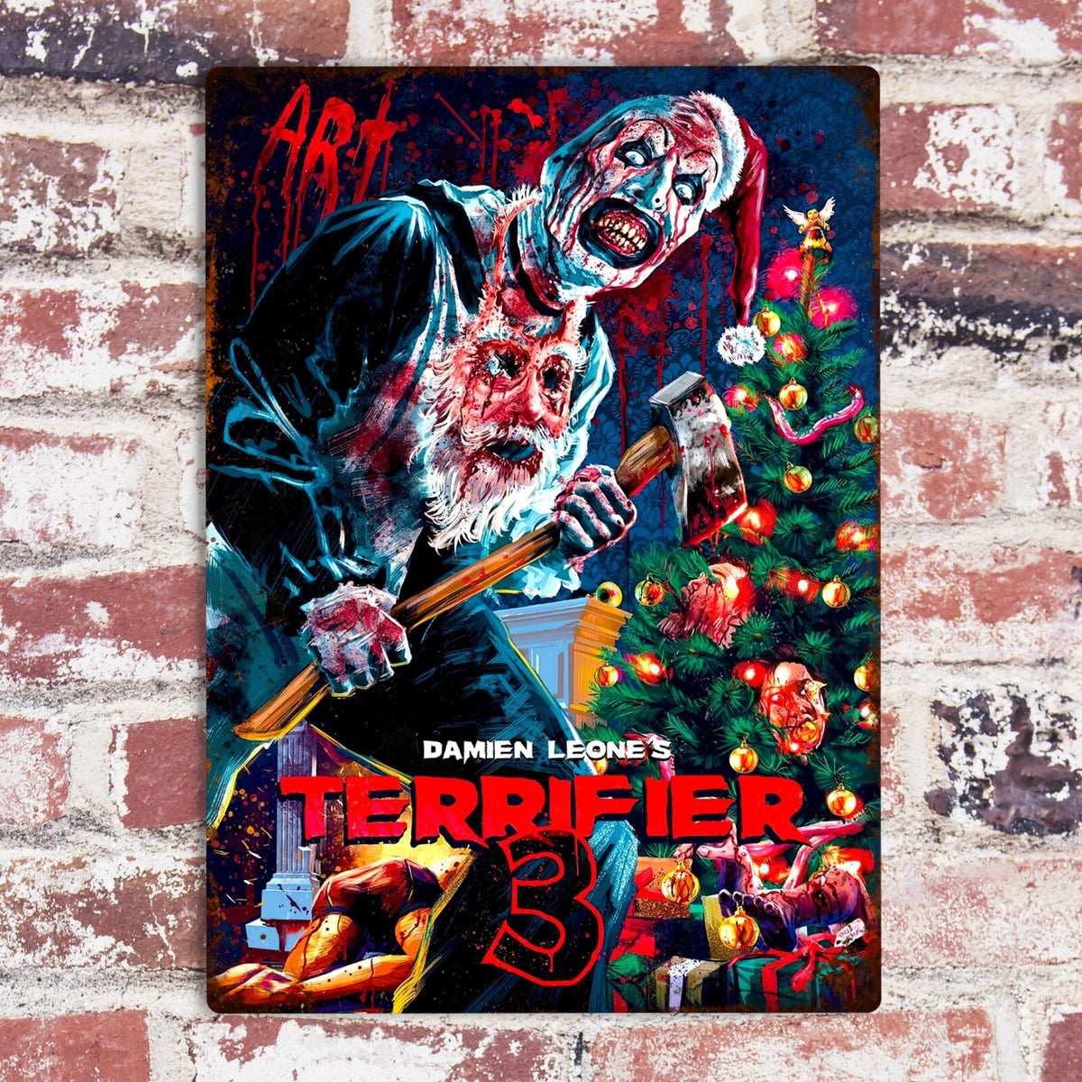 Creepy Clown Horror Metal Tin Sign, Scary Movie Inspired Wall Art, Vintage Halloween Wall Plaque, Spooky Room Decor, Horror Fan Gift