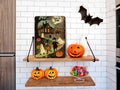 🎃 Primitive Rustic Halloween Metal Sign, Trick or Treat Kids Decor, Antique Distressed Front Door & Patio Sign (Copy)