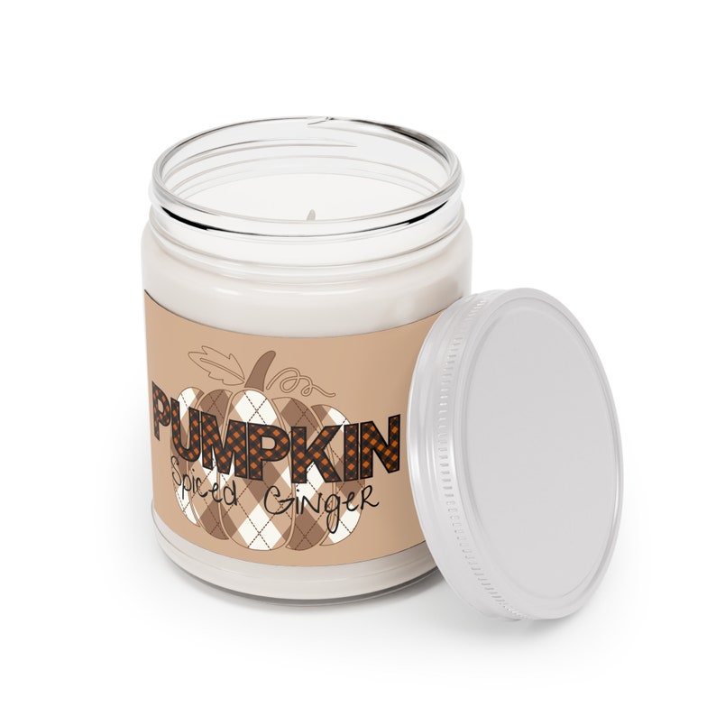 Pumpkin Spiced Ginger Soy Candle, Cozy Fall Scented Candle, Autumn Home Decor, Pumpkin Spice Candle, Halloween & Thanksgiving Gift