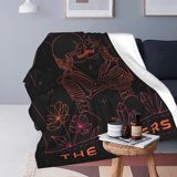 The Lovers Skeleton Blanket Gifts for Adults Women, Gothic Romantic Flannel Throw Blanket, Soft Comfy Lightweight Blanket for Room, Couch, Bed, Sofa, Halloween Goth Decor