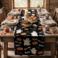 Smile Watercolor Cute Ghost Halloween Table Runner