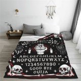 Ouija Board Goth Throw Blanket Halloween Blanket, Witch Spooky Flannel Throw Blanket