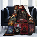 Horror Movie Blankets Ultra Soft Flannel Jason Halloween Voorhees