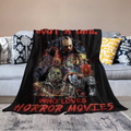 Halloween horror movie character inspired print design plush throw