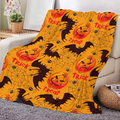 Halloween Throw Blanket: Ultra-Soft Micro Fleece Blanket Durable Keeps Warm The Office Blanket, Soft and Lightweight Flannel Blankets Warm Cozy for Sofa Bed