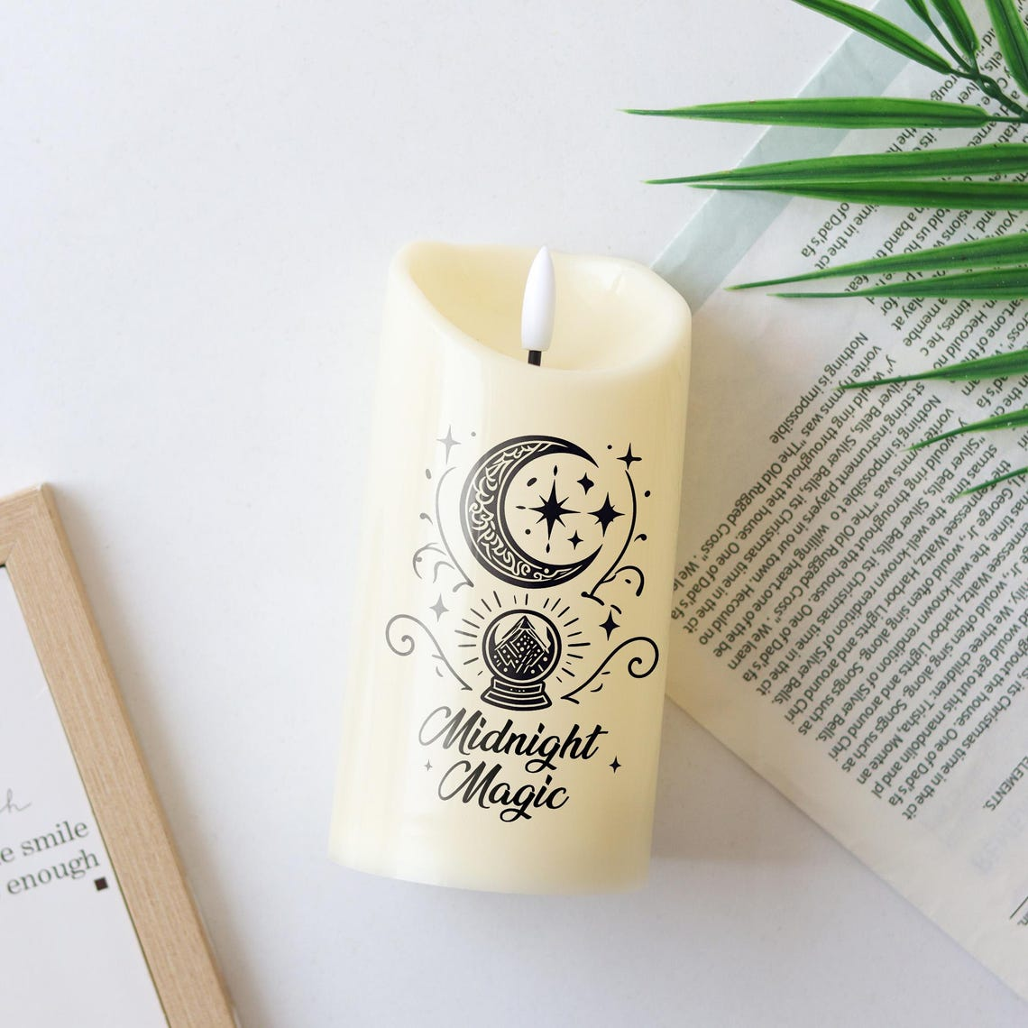 Halloween LED Candle, Ghost Pumpkin Witch Black Cat Decor, Flameless Candle Light, Spooky Home Decor, Halloween Party Gift, Cozy Night Light
