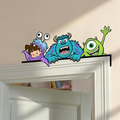 Monster University Inc Door Corner Sign, Peekaboo Peeking Peeker Mike & Sulley Boo Door Sign, Kid Room Decoration