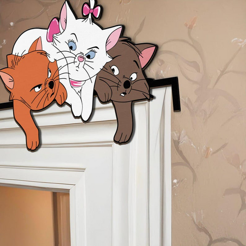 Aristocats Door Corner Sign, Marie Toulouse Berlioz Peeking Cats, The Aristocats Peekaboo Door Topper, Kids Room Nursery Wall Decor