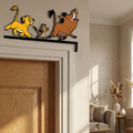 Hakuna Matata Door Corner Sign, Simba Timon & Pumbaa Peeking, Lion King Kids Room Decor