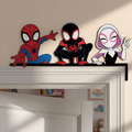 Superhero Door Corner Decor, Spider and Friends Corner Sign, Kids Room Shelf Sitter, Custom Superhero Bedroom Decor