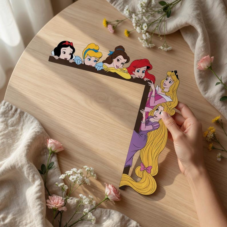 Princess Door Topper, Princess Door Corner Sign, Wooden Nursery Door Decor, Peekaboo Wall Decor