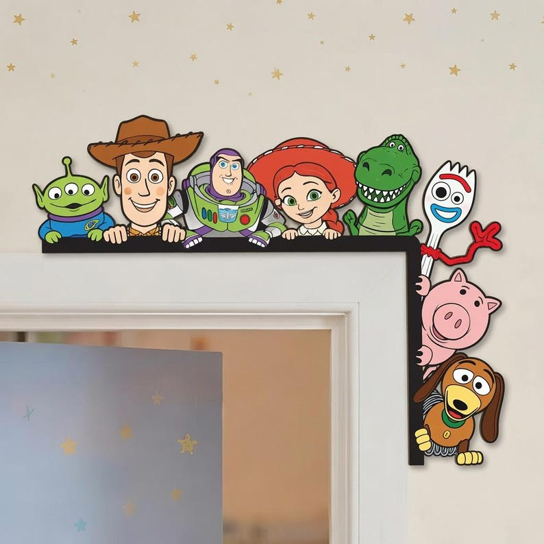 Toy Story Wooden Door Corner Sign, Pixar Door Sign, Home Decor, Home Gift, Toy Story Sign