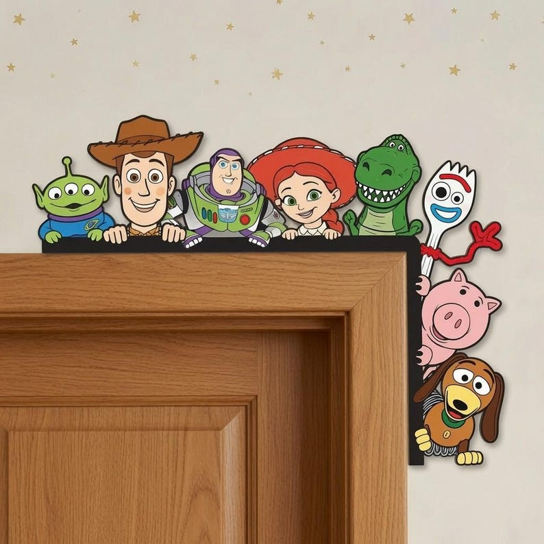 Toy Story Wooden Door Corner Sign, Pixar Door Sign, Home Decor, Home Gift, Toy Story Sign