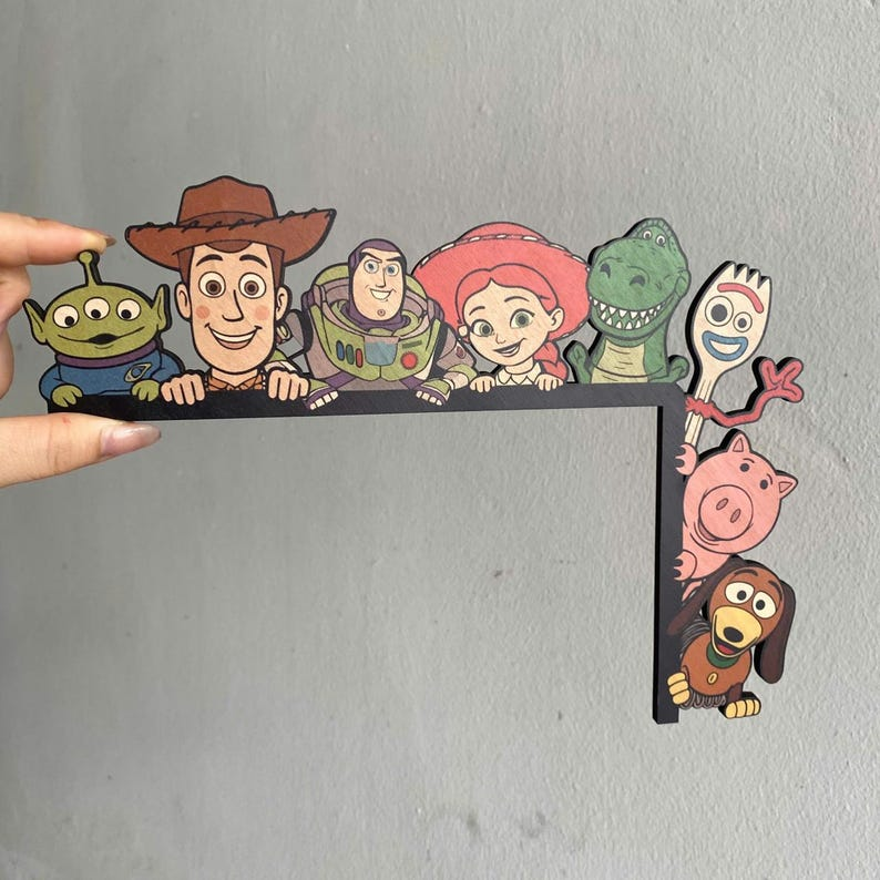 Toy Story Wooden Door Corner Sign, Pixar Door Sign, Home Decor, Home Gift, Toy Story Sign