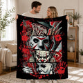 Personalized Horror Movie Flannel Blanket,Scary Character Throw,Valentines Day Presents,Cozy Horror Lover Throw,Fall Season Tapestry Decor