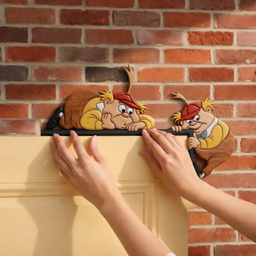 Alice's Adventures in Wonderland Door Corner, Tweedle Dee And Tweedle Dum Wooden Sign, Alice Enthusiast Gift