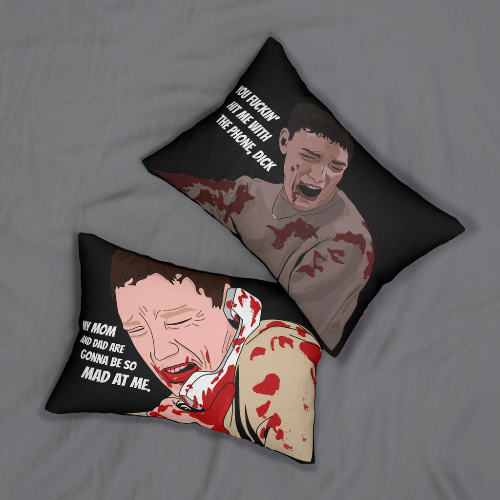 Horror Movie Lumbar Pillow Cover, Scream Inspired Halloween Throw Pillow, Funny Quote Pillow Case, Spooky Horror Fan Home Decor, Movie Lover Gift