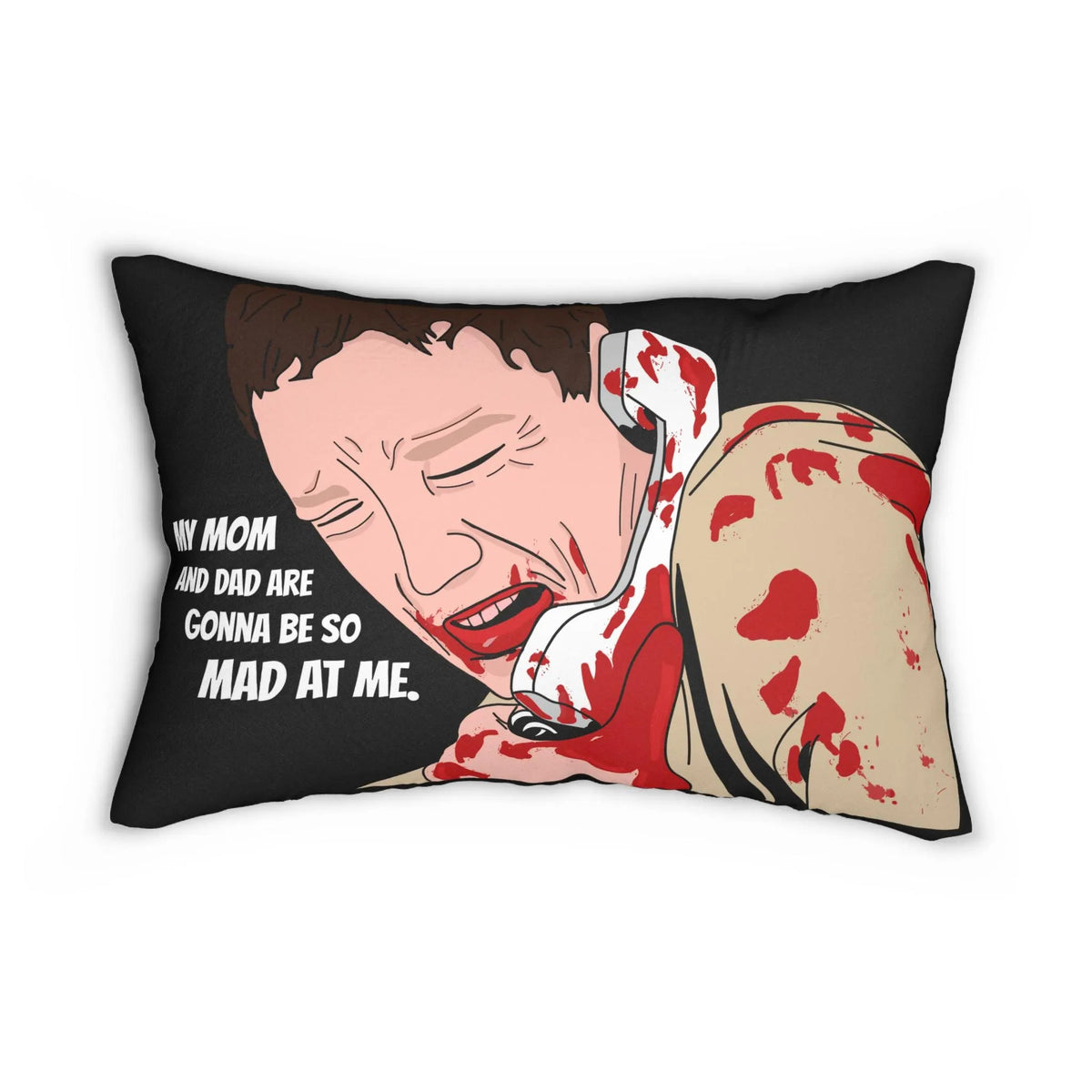 Horror Movie Lumbar Pillow Cover, Scream Inspired Halloween Throw Pillow, Funny Quote Pillow Case, Spooky Horror Fan Home Decor, Movie Lover Gift