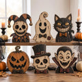 Rustic Halloween Plywood Blocks – Spooky Farmhouse Fall Decor Figures