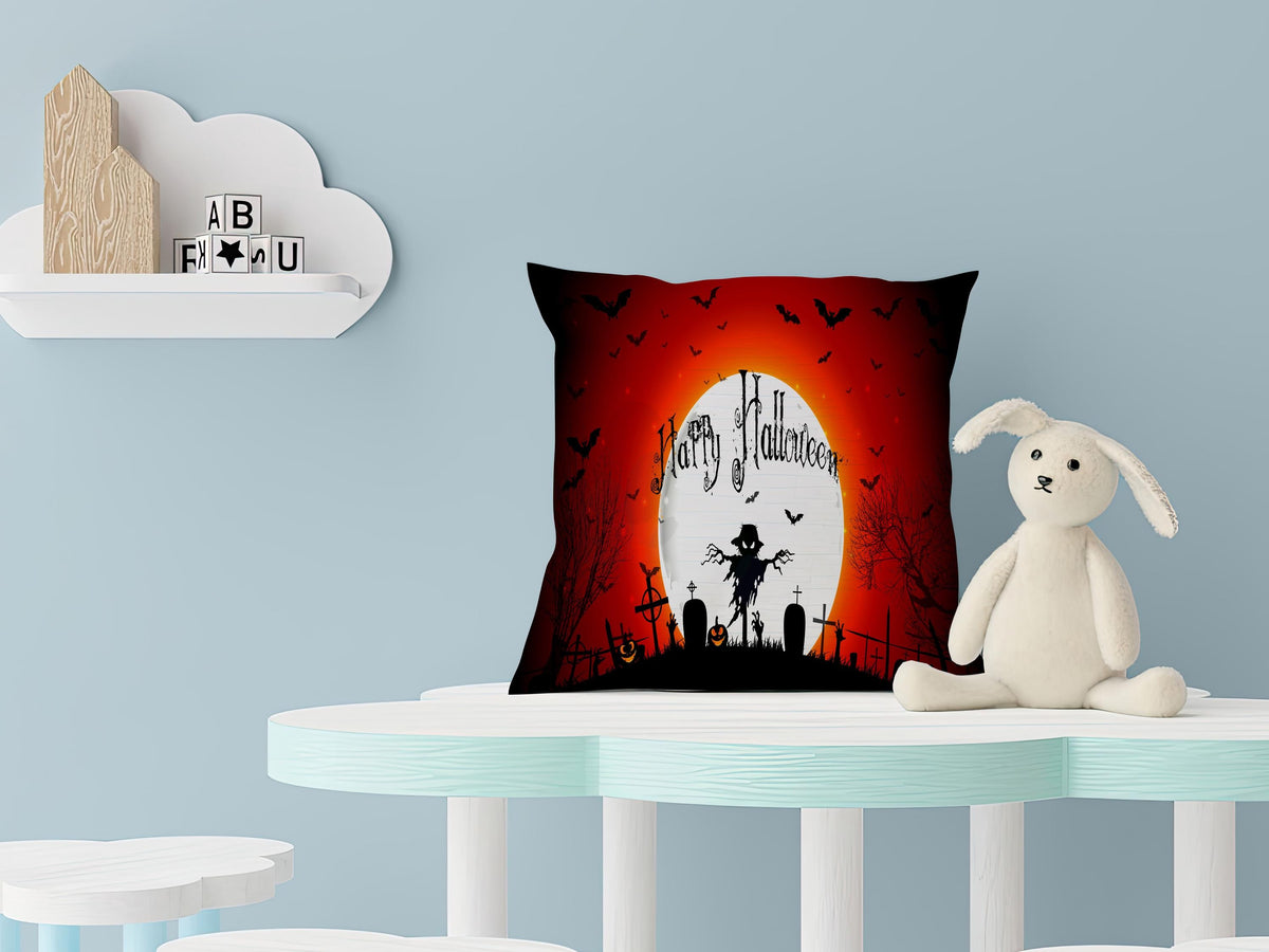 Decorative Halloween Pillow Cover, Happy Halloween Throw Pillow, Personalized Party Decor, Spooky Fall Home Accent, Halloween Gift Idea
